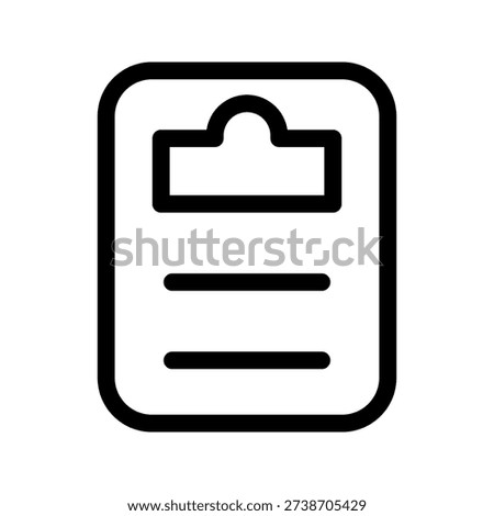 Clipboard Icon Vector Symbol Design Illustration