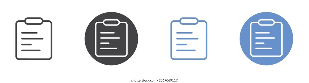 Clipboard icon vector symbol outline sign