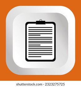 Clipboard icon vector. Task line icon symbol vector illustration