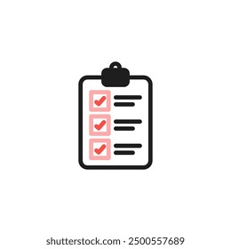 Clipboard icon vector. Todo list icon. Checklist icon.