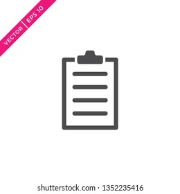 Clipboard Icon, Vector for Web