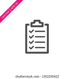 Clipboard Icon, Vector for Web