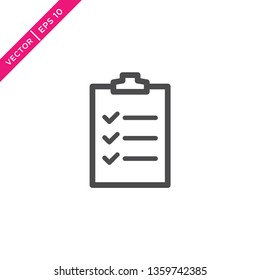 Clipboard Icon, Vector for Web 