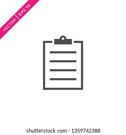 Clipboard Icon, Vector for Web 