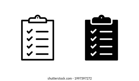 Clipboard icon vector for web, computer and mobile app