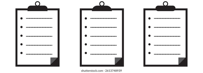 Clipboard icon vector for web, computer and mobile app. Document Checklist Icon. Form Icon.