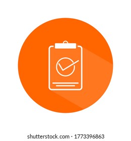 clipboard icon White background . Vector illustration.