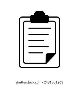 clipboard icon with white background vector stock illustration