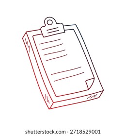 Ícone da área de transferência com ilustração de estoque de vetor de fundo branco