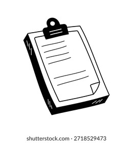 Ícone da área de transferência com ilustração de estoque de vetor de fundo branco