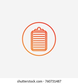 Clipboard icon.gradient illustration isolated vector sign symbol