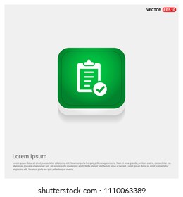Clipboard IconGreen Web Button - Free vector icon