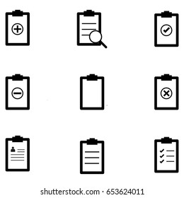 Clipboard icons set