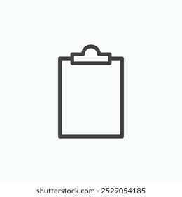 Clipboard icons set. filled and line illustration