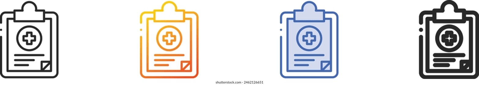 Icono de Portapapeles.Diseño lineal delgado, degradado, trazo azul y estilo audaz aislado sobre fondo blanco