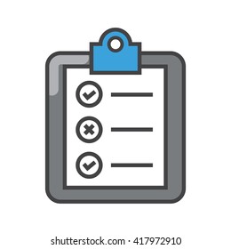 Clipboard Illustration - Flat Icon