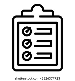 Clipboard inventory icon outline vector. Digital control. Product system