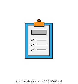 Clipboard isolated color icon, vector illustration design. Logistics collection.