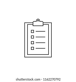 Clipboard isolated line icon, vector illustration design. Logistics collection.