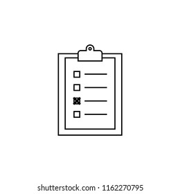 Clipboard isolated line icon, vector illustration design. Logistics collection.