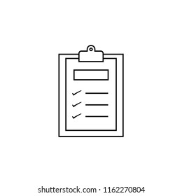 Clipboard isolated line icon, vector illustration design. Logistics collection.