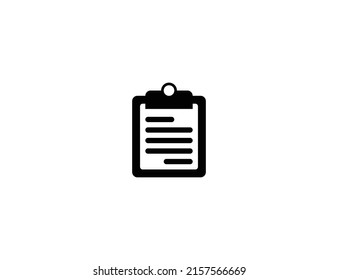 Clipboard isolated vector illustration icon. Clipboard emoji illustration icon