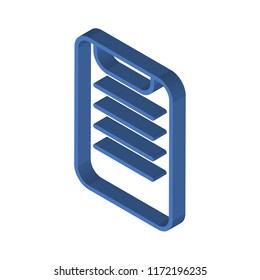 Clipboard isometric left top view 3D icon