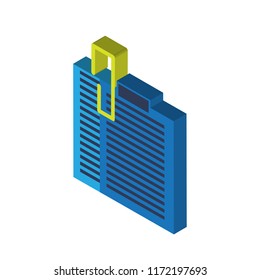 Clipboard isometric left top view 3D icon