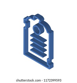 Clipboard isometric left top view 3D icon