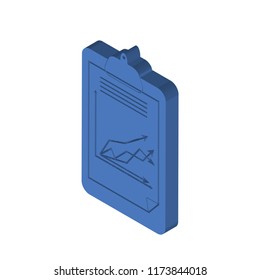 Clipboard isometric left top view 3D icon