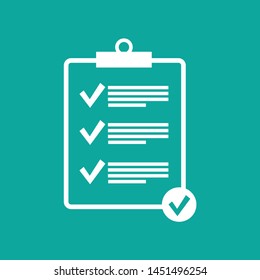 Clipboard line icon. Check list symbol right mark