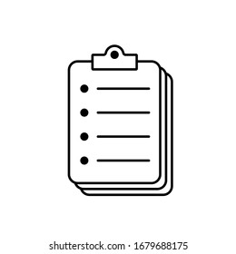 Clipboard line icon. Checklist sign symbol for web site and app design.