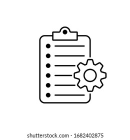 Clipboard line icon. Checklist sign symbol for web site and app design.