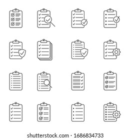 Clipboard line icon. Checklist sign symbol for web site and app design.