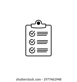 Clipboard line icon. Checklist sign symbol for web site and app design.