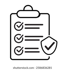 Clipboard line icon. Checklist sign symbol for web site and app design.