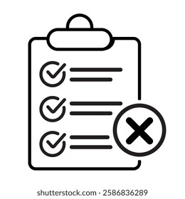 Clipboard line icon. Checklist sign symbol for web site and app design.