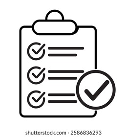 Clipboard line icon. Checklist sign symbol for web site and app design.