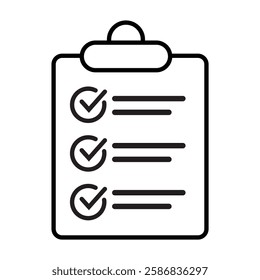 Clipboard line icon. Checklist sign symbol for web site and app design.