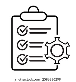 Clipboard line icon. Checklist sign symbol for web site and app design.