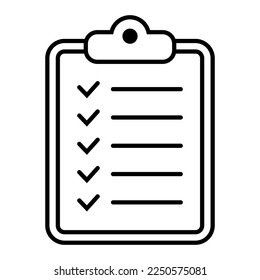 Clipboard line icon. Checklist symbol for web site and app design.