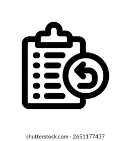 ícone da linha da área de transferência. Ícone de vetor limpo e minimalista para sites, aplicativos móveis, apresentações e logotipos. Totalmente dimensionável e personalizável para qualquer projeto.