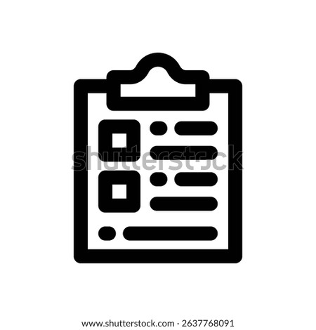 clipboard line icon. Clean and minimalist vector icon for websites, mobile apps, presentations, and logos. Fully scalable and customizable for any project.