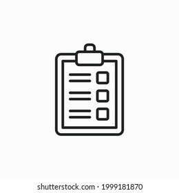 Colección de iconos de la línea del portapapeles. diseño de línea vectorial de icono de portapapeles y documento. Icono del portapapeles sobre fondo blanco. Diseño plano. Ilustración vectorial.