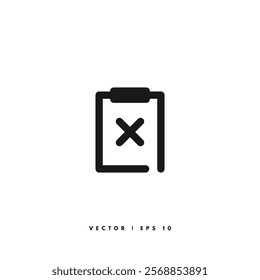 Clipboard Line Icon. Editable Stroke