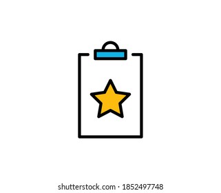 Clipboard line icon. High quality outline symbol for web design or mobile app. Thin line sign for design logo. Black outline pictogram on white background