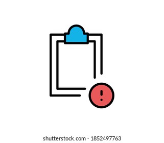 Clipboard line icon. High quality outline symbol for web design or mobile app. Thin line sign for design logo. Black outline pictogram on white background