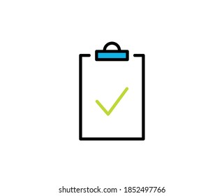 Clipboard line icon. High quality outline symbol for web design or mobile app. Thin line sign for design logo. Black outline pictogram on white background