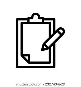 clipboard line icon illustration vector graphic. Simple element illustration vector graphic, suitable for app, websites, and presentations isolated on white background