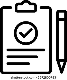 clipboard line icon illustration vector